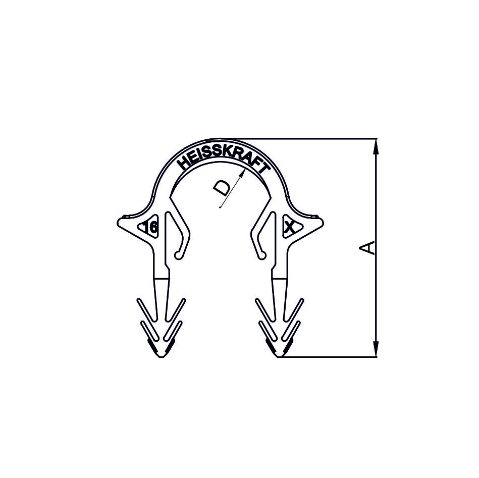 Fixation clip for heated floors 16